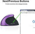 Ergonomic Vertical Mouse, Wireless 2.4G Rechargeable Optical Mouse with Adjustable DPI for Small Hands