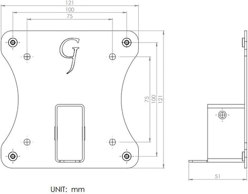 Gladiator Joe VESA Arm/Mount Adapter for HP Pavilion M Series, Compatible with M22f, M24f, M27f, M32f Models