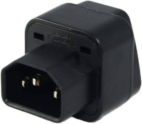 ANRANK IC141320AK UPS Power Adapter, IEC C14 to Universal Female EU US UK AU C13 Socket, 2 Pack