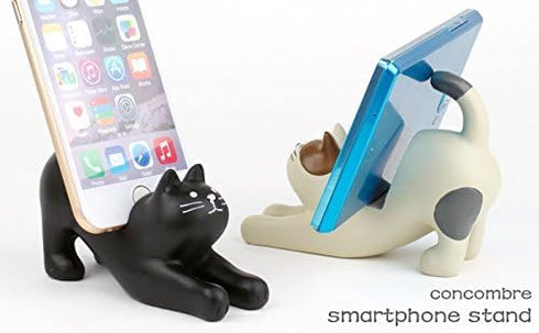 SB Goods Cream Cat with Brown Ear Patch Smartphone Stand