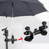 Umbrella Chair Clamp for Cameras, Black, with Tripod Mount