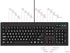 New 104-Key Large Print USB Wired Keyboard, 7ft, Spill-Resistant, Sleek Black for Laptop, Mac, TV, and Computer