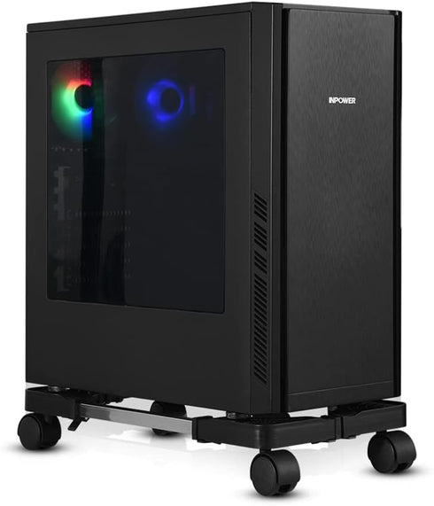 YOSE Computer Tower Stand, Adjustable Mobile CPU Stand with Rolling Caster Wheels, Premium