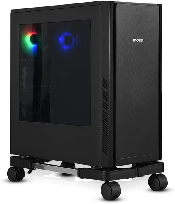 YOSE Computer Tower Stand, Adjustable Mobile CPU Stand with Rolling Caster Wheels, Premium