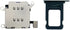 YESUN Dual SIM Card Reader Holder Flex Cable with SIM Card Tray Slot