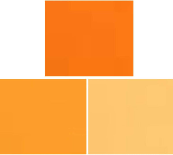 Orange Color Correction Gel Filter Sheet Kit 16x20 inches, Full CTO, 1/2 CTO, 1/4 CTO Photography Lighting Gels