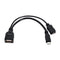 chenyang Micro USB Male to USB 2.0 Female OTG Cable with Micro USB Auxiliary Power Supply