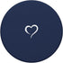 Navy Blue Hand Drawn Heart Minimalist Love PopSockets Standard PopGrip