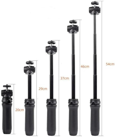 spovan 360 1/4-20" Mini Portable Camera Tripod and Selfie Stick for Smartphones with Rotating Cold Shoe & Thread