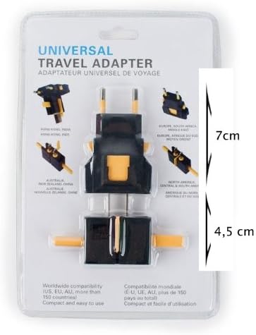 Kikkerland UL03-A Universal Travel Adapter, Black