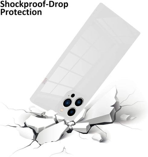 LSL Case for iPhone 13 Pro Max White Soft TPU Bumper Anti-drop Anti-scratch Shock Absorption Protective Wireless Slim Cover Compatible with iPhone 13 Pro Max 6.7 Inch for Women Girls Men