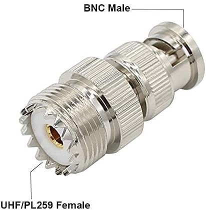 PL259 to BNC Adapter Kit, Male Female 4 Type RF Coax Coaxial Connector for Antennas and Wireless LAN Devices