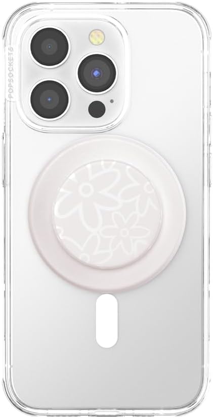 PopSockets Phone Grip, Horchata, Compatible with MagSafe, Adapter Ring Included, Wireless Charging