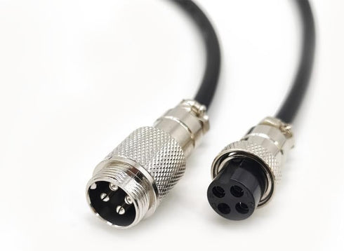 3.28 ft GX16 4 Pin Male to Female Aviation Cordset, GX16 4Pins Connector Electrical Cable for Ships 20AWG
