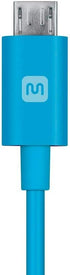 Monoprice USB Type-A to Micro Type-B Cable, 6 Feet, Blue, 2.4 Amp, Polycarbonate Connector Heads