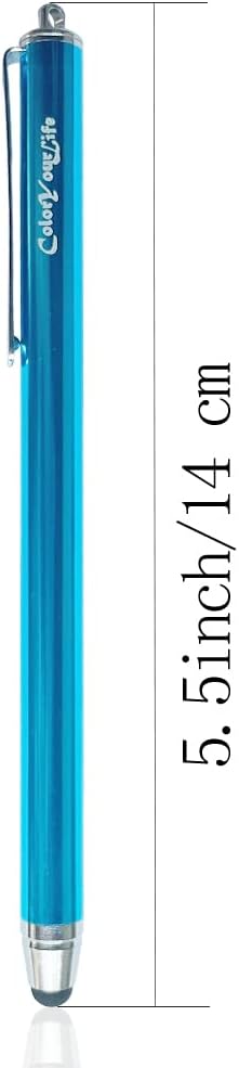 Bundle of 3-Pack Thin Tip High Precision Stylus Pens, 5.5" with Replaceable Tips and Microfiber Cloth (Purple, Hot