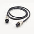 3.28 ft GX16 4 Pin Double Female Head Aviation Cordset, 20AWG Electrical Cable Panel Mount Adapter for Ships