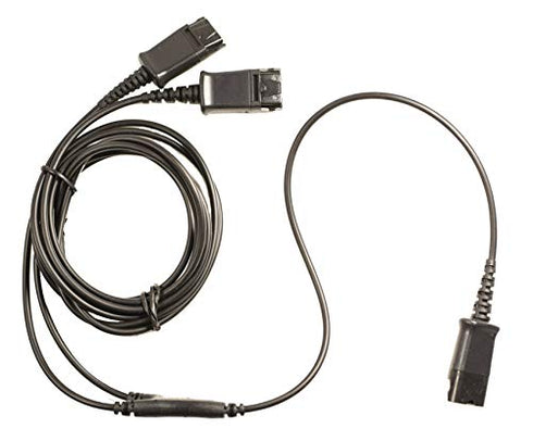Call Center Headset QD Cable Y Splitter Adapter for Plantronics QD Headsets