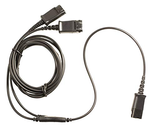Call Center Headset QD Cable Y Splitter Adapter for Plantronics QD Headsets
