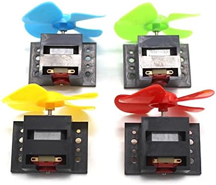 Generic 6pcs 130 Set DC3V 16500rpm DC Motor With Fan Propeller Fixed Mount High Speed Moter DIY Wind Boat Fan Boat Car