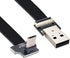 Cablecc Up Angled USB 2.0 Type-A Male to Micro USB 5Pin Cable - 200cm for FPV & Disk & Phone