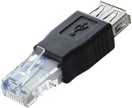 4 Pack USB to Ethernet Adapter, USB to RJ45 Adapter, 2.0 Female to LAN RJ45 8P8C Male Crystal Ethernet 10Mb/100Mb