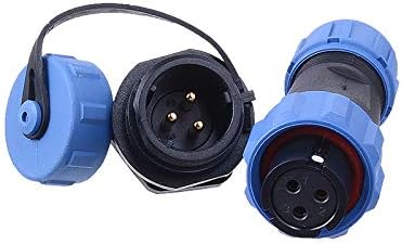SP13 Aviation Connector M13 Female Plug + Circular Male Socket F13mm, Outdoor Waterproof IP68 Plastic Connectors