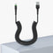 MFi Certified Coiled Lightning Cable for Apple Carplay, Retractable USB to Lightning Charger with LED for