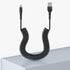 MFi Certified Coiled Lightning Cable for Apple Carplay, Retractable USB to Lightning Charger with LED for