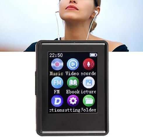 VBESTLIFE MP3 MP4 5.0 1.7inch Player, Player with Bluetooth Sound Decoding Built in HD Speaker Voice Recorder, HD