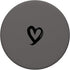 Black Minimalist Heart PopSockets Standard PopGrip - Gray