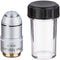 FTVOGUE 100X Achromatic Objective Lens, A100X Brass Microscope Objective, High Magnification 1.25 Numerical