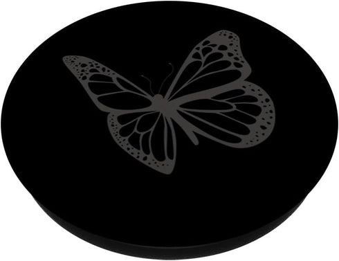 Gray Black Butterfly PopSockets Standard PopGrip