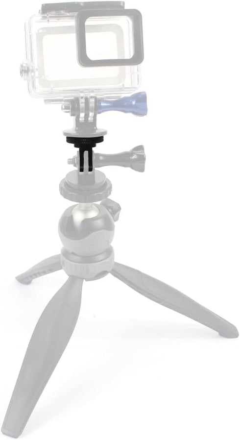 Mini Tripod Mount Adapter, Aluminum Alloy CNC 1/4 Screw Head for GoPro Hero 8 7 6 5, DJI, Sony, EKEN Camera Accessories