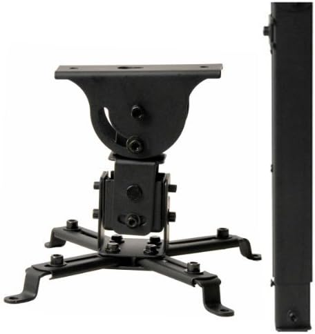 VideoSecu Flat Vaulted Ceiling Projector Mount, LCD DLP Bracket with Adjustable Height Rotating Swivel Arm, One Piece