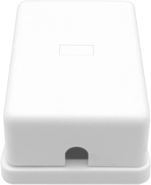 Phone Jack Surface Mount Box, Single Port Telephone Jack with 4 Screw Terminals to 1 RJ11 6P4C Female, White