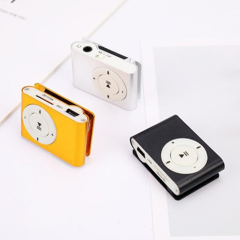 HAOISHOP 1pcs MP3 Player,3.5mm USB2.0 MP3 Player, Mini Music Mini Player with Clip Support Memory Card Simple No