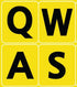 English US Large Yellow Keyboard Stickers Letters