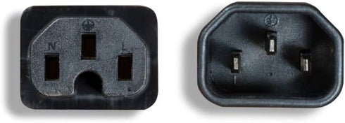 AC Extension Power Cord, IEC320 C14 to IEC320 C15, 14 AWG, 15A, 250V (ZWACDEAE-06)