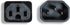 AC Extension Power Cord, IEC320 C14 to IEC320 C15, 14 AWG, 15A, 250V (ZWACDEAE-06)