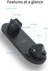 Multi-Functional 6 in 1 Wireless Phone Charger Dock (Black)
