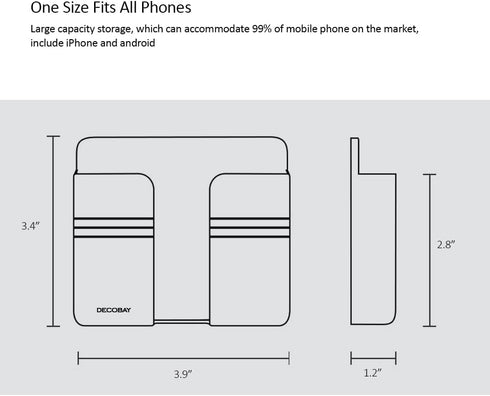 D1 Wall Mount Phone Holder, Adhesive Stand with Data Cable Receiving Hole for Shower and RV