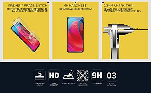 3 Pack Screen Protector for Moto G Stylus 5G, Anti-Scratch H9 Hardness Tempered Glass Film