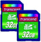 Transcend Digital Camera 32 GB Memory Card, Compatible with Canon PowerShot ELPH 180 Digital Camera Memory Card 2 x 32GB Secure Digital High Capacity (SDHC) Memory Cards (2 Pack)