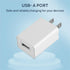 Wall Charger Cube 5V1A USB Power Supply, Universal Wall Plug Brick, Portable Travel Fast Charger for iPhone