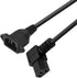 C14 to C13 Panel Mount Power Cable, 90 Degree Right IEC 320 C13 Female to C14 Male PDU Power Supply Extension Cord, for Computer LED HDTV Monitor and Scanner 0.4m