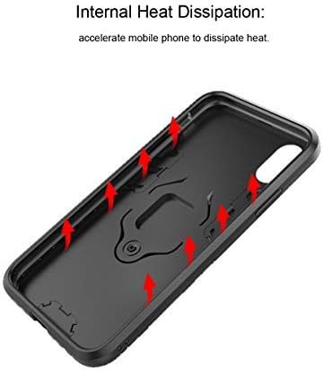 Urspasol for OnePlus 7T Case - Tempered Glass Screen Protector, Heavy Duty Armor Bumper Cover with Ring Holder (Black)