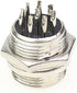 Aviation Plug Connector, 10 Pairs Male Female Panel Metal Wire Connector, 16mm Socket (8 Pins 10-Pack)