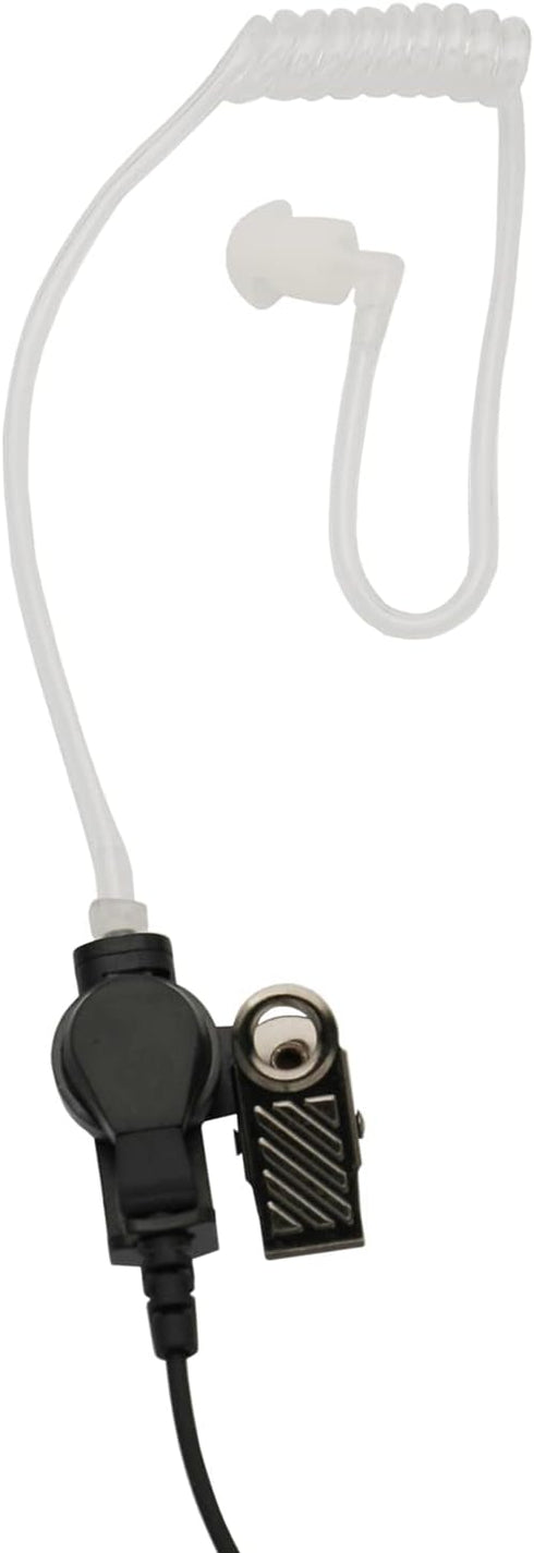 3.5mm Receiver/Listen ONLY Surveillance Acoustic Tube Earpiece Headset - 2 Pack with Medium Earmolds