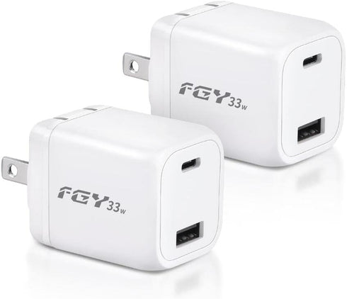 USB C Wall Charger, 30W GaN II Fast Charger Dual Port Block for iPhone 14/13/12/11/Pro Max, Samsung Galaxy S22